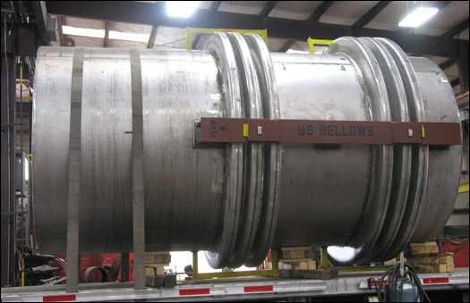 90 inch Universal Flanged and Flued Head Expansion Joint and Duct Work Assembly