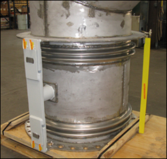 Hinged Universal Expansion Joint and Duct Work Assembly Custom Designed for an Exhaust Duct Application
