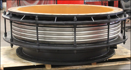 76″ dia. Single Tied Expansion Joint for a Hot Blast Valve in a Steel Mill
