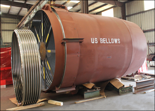 102" Dia. Single Hinged Expansion Joint and Duct Work Assembly and Two 92" Single Expansion Joints