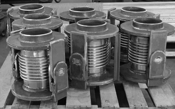 Single Hinged Expansion Joints Custom Designed for a Chemical Plant