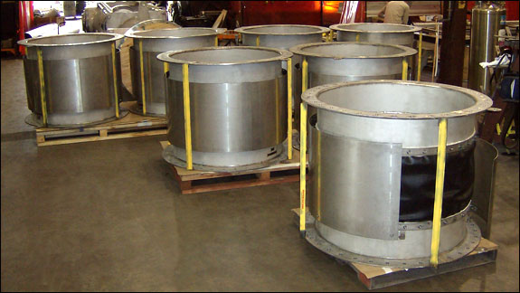 44" Dia. Fabric Expansion Joints Designed for a Chemical Plant