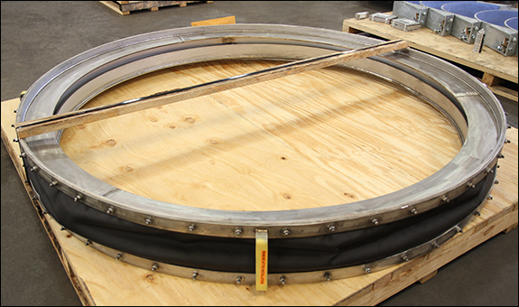 Custom Designed Fabric Expansion Joint for a Gas and Water Vapor Application