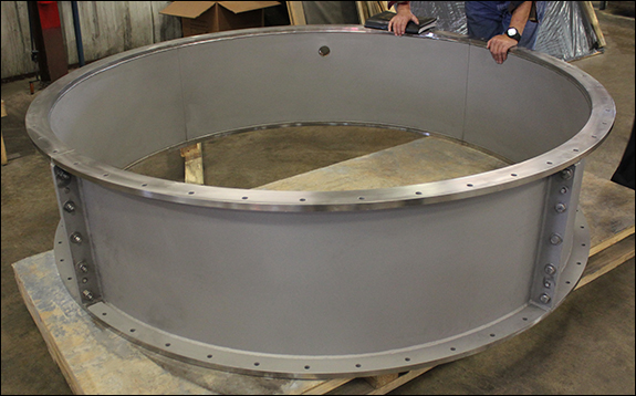 Custom Design Clamshell Pipe Spool for an Exhaust Duct Application in Texas